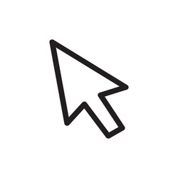 mouse cursor symbol - arrow click pointer isolated vector image