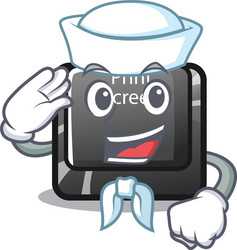 sailor button print screen computer character vector image