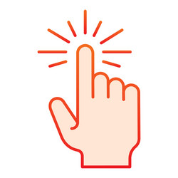 Touch flat icon cursor vector