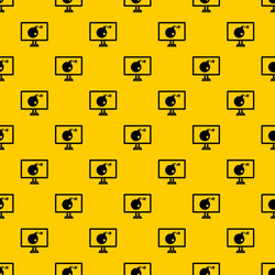 bomb on computer monitor pattern vector image
