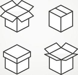 Different boxes collection vector