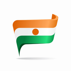 niger flag map pointer layout vector image