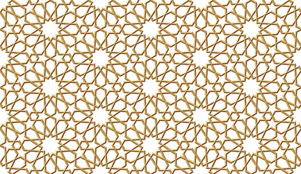 seamless gold pattern in authentic arabian style vector image