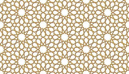 seamless gold pattern in authentic arabian style vector