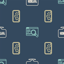 set line web and graphic design development vector image