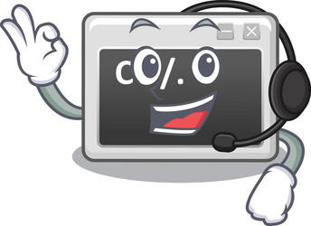 Smiley Command Window Character vector image