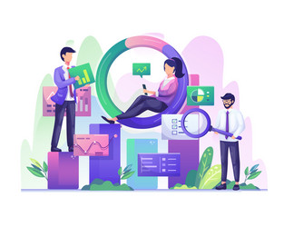 Data Analysis Visualization Concept vector image
