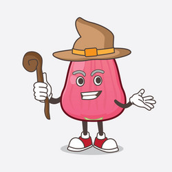 java apple cartoon mascot character as a witch vector image