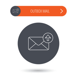 Mail outbox icon email message sign vector