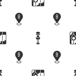 Set city map navigation push pin and location vector