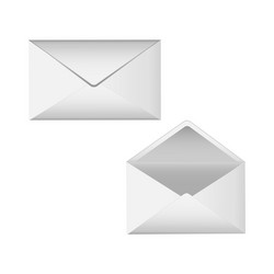 two envelopes closed and open image vector image