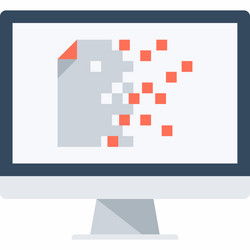 data encryption flat web icon vector image