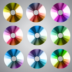 Disco abstract background set of record or disk vector