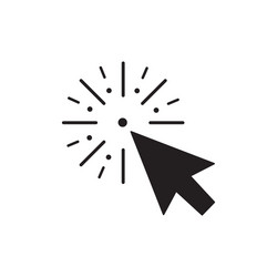 mouse cursor symbol - arrow click pointer isolated vector image