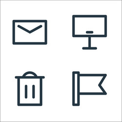 user interface line icons linear set quality vector image