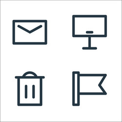 User interface line icons linear set quality vector