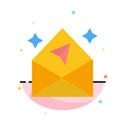 arrow chat mail open abstract flat color icon vector image