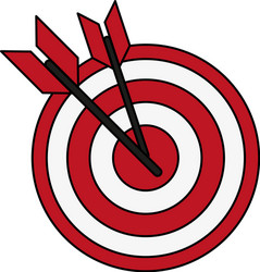 bullseye with dart icon image vector image