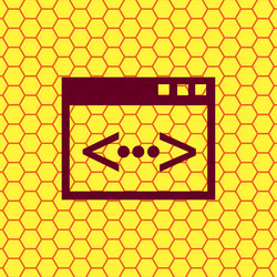 code icon symbol flat modern web design with long vector image
