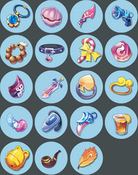 complete set of level button game ui pop-up icon vector image