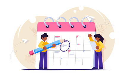 concept planning tasks for week month vector image
