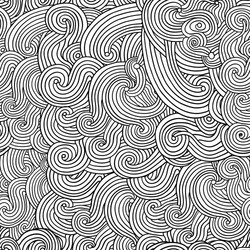 Curly Line Pattern - Abstract Swirl vector image