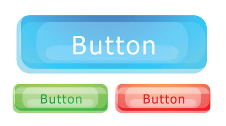 glossy button vector image