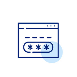 logging into account using your web browser vector image