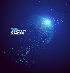 particle abstract graphics sense of technology vector image