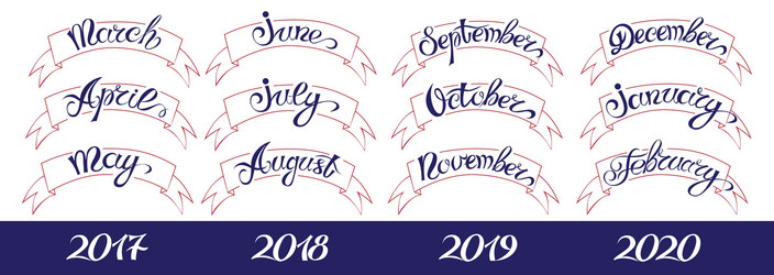 Months Name Vector Images (over 1,300)