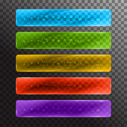 set of colored web buttons vector