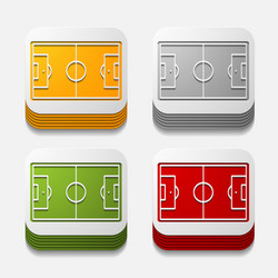 square button playing field vector