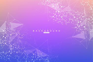 geometric abstract background with connected line vector image