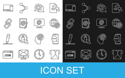 set line envelope chat messages notification vector image