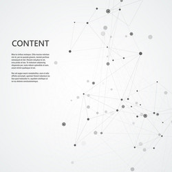 abstract polygonal structure with connecting dots vector image
