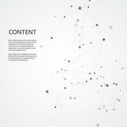 Abstract polygonal structure with connecting dots vector