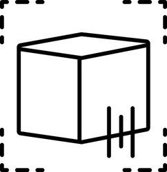 augmented reality cube icon line style vector image