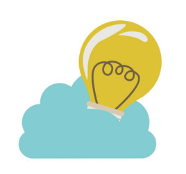 cloud computing over white background vector image