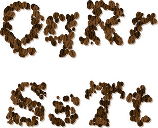 Coffee seed font vector