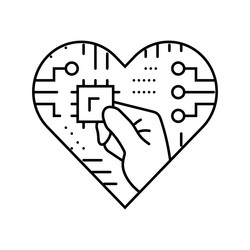 diy electronics tech enthusiast line icon vector image