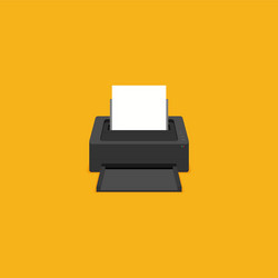 flat printer icon isolated on color background vector image