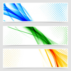 modern colorful futuristic hi-tech header set vector