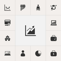 set of 13 editable analytics icons includes vector image