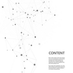 Abstract polygonal structure with connecting dots vector