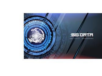 big data abstract visualization futuristic vector image