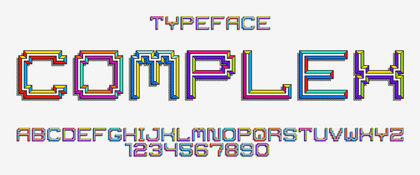 child constructor colorful minimal square font vector image