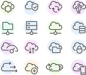 Cloud Computing Icons vector image