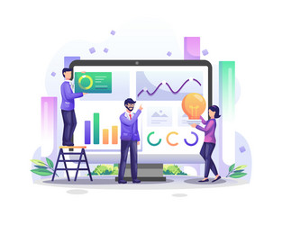 Data Analysis Chart Visualization vector image