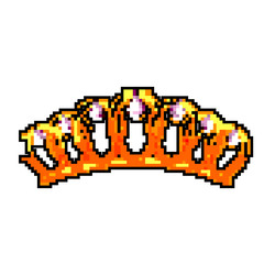 diadem tiara crown game pixel art vector