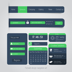 flat web design elements 2 vector image
